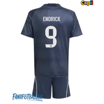 Real Madrid Endrick #9 Echipament de Fotbal Replică 2025-26 Copii Deplasare (+ Șorturi)